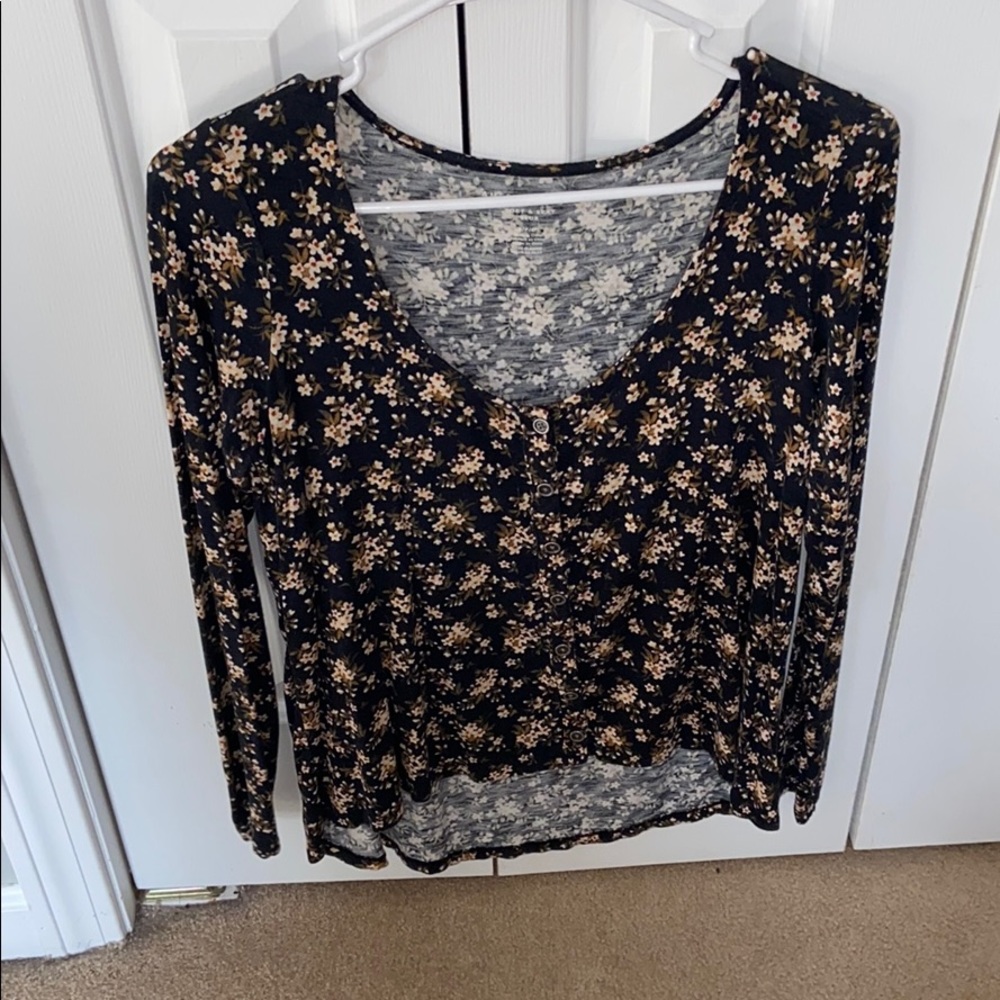 flowered long sleve shirt